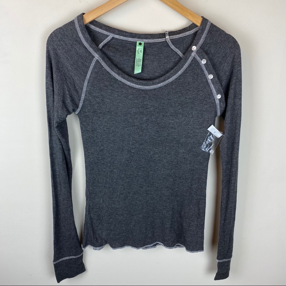 Honeydew Grey Top Size S